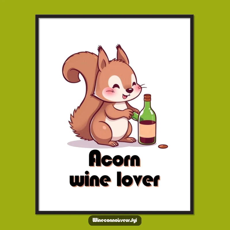 Funny Squirrel Wine Digital Art: Playful Uncorking For Instant Fun!