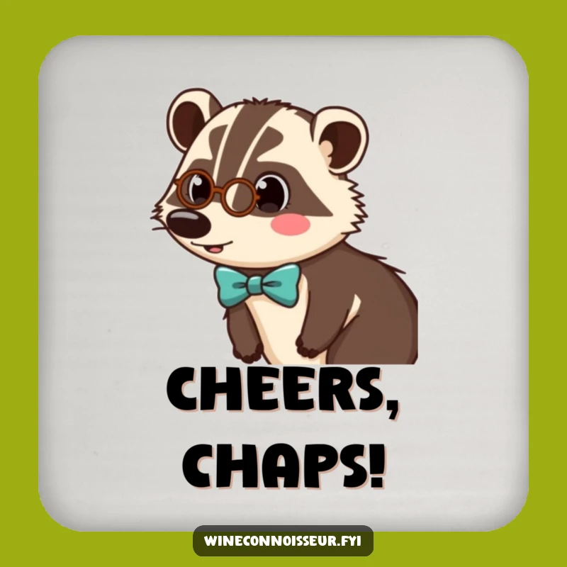 Funny Badger Monocle Coasters - Sophisticated Protection for Your Surfaces