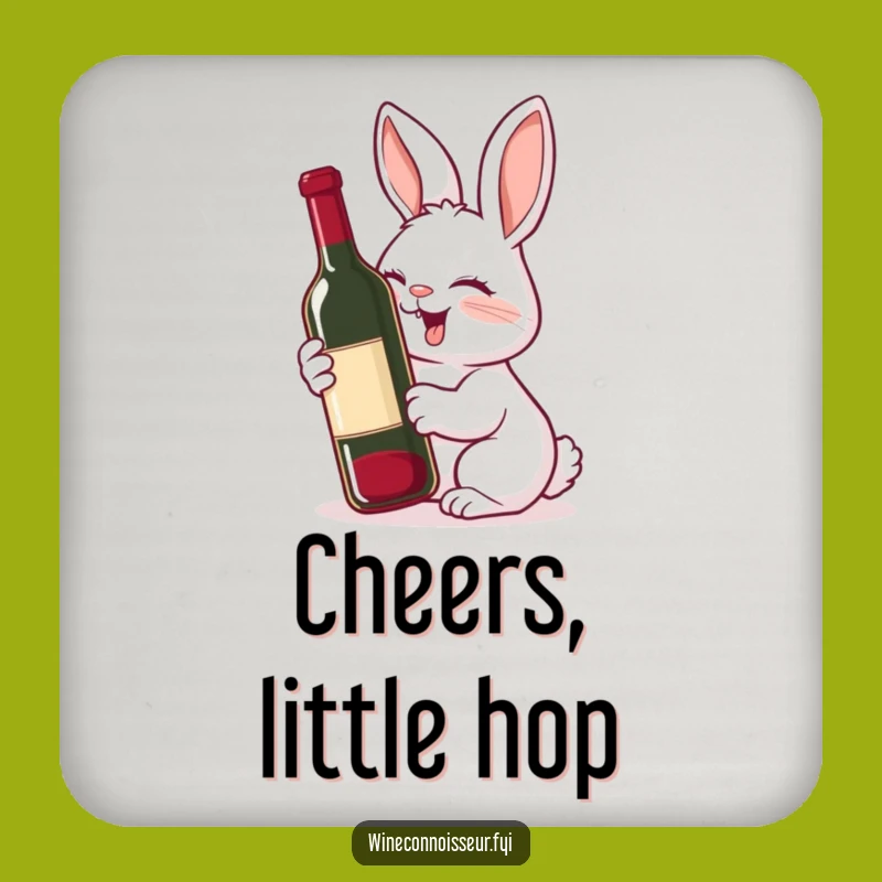 Funny Rabbit Wine Coaster: Giggling Table Protection Gift