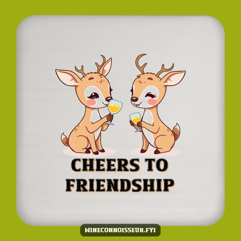 Funny Deer Tasting Coaster: Enthusiastic Discussion Decor for Tables