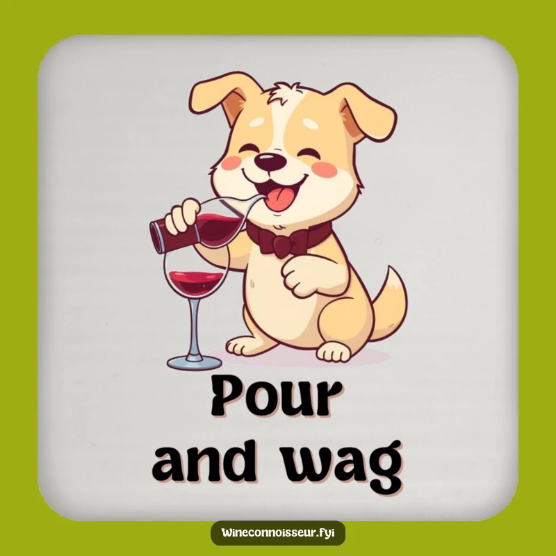 Funny Dog Wine Decanter Coaster: Cheerful Table Protection Gift