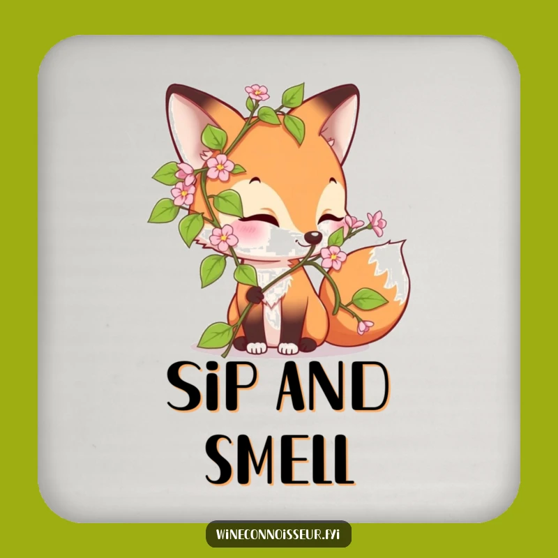 Funny Fox Vine Delight Coasters - Protect Surfaces with Natural Charm