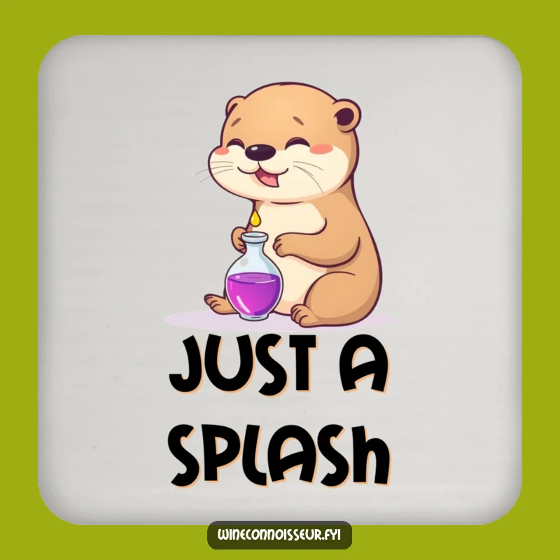 Funny Otter Decanter Coasters (Set of 4): Protect Your Table with Calm! Funny Gift!