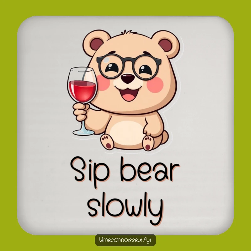 Funny Bear Monocle Coaster: Elegant Table Protection Gift