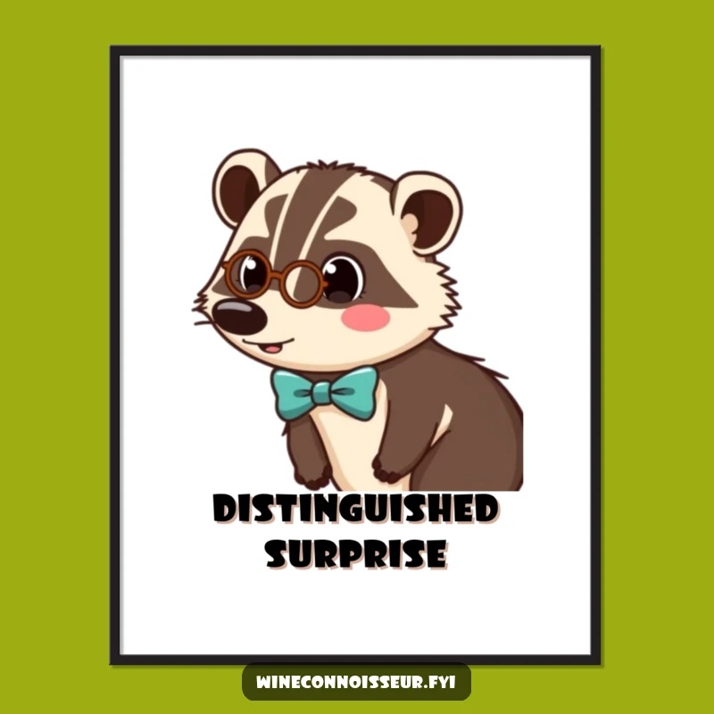 Funny Badger Monocle Poster - Dapper Wall Art for Amusing Interiors