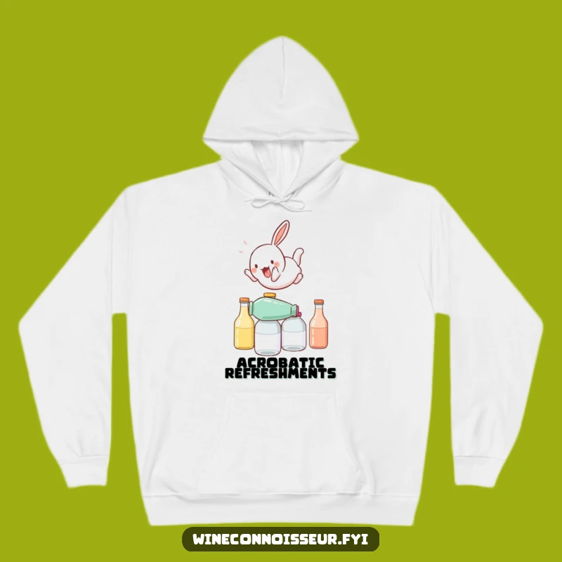 Funny Rabbit Somersault Hoodie - Cozy Comfort for Playful Spirits