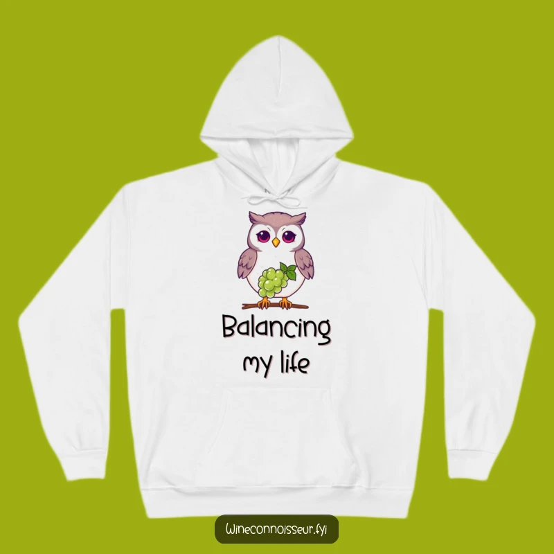 Funny Proud Owl Hoodie - Grape Beak Balancing Bird Sweatshirt Gift