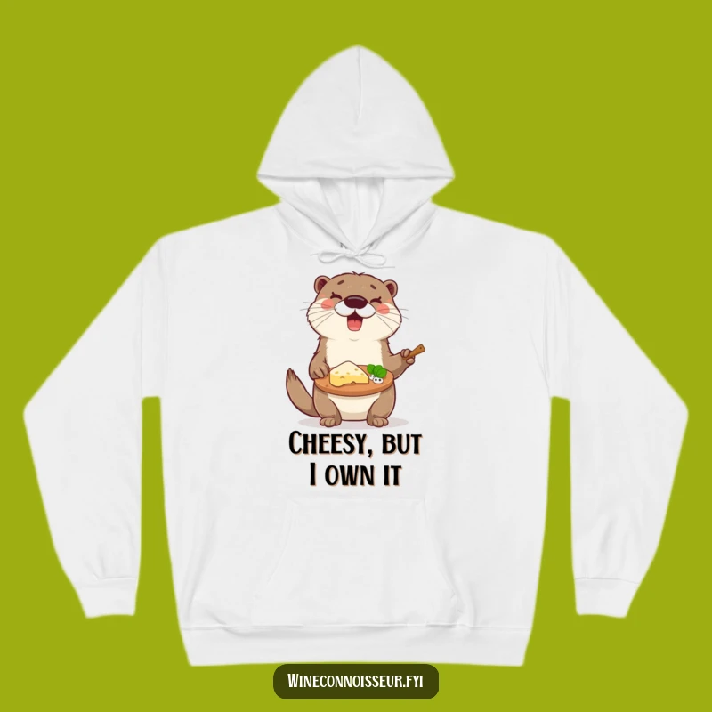 Cozy Funny Otter Cheese Lover Hoodie - Warm & Hilarious Gift