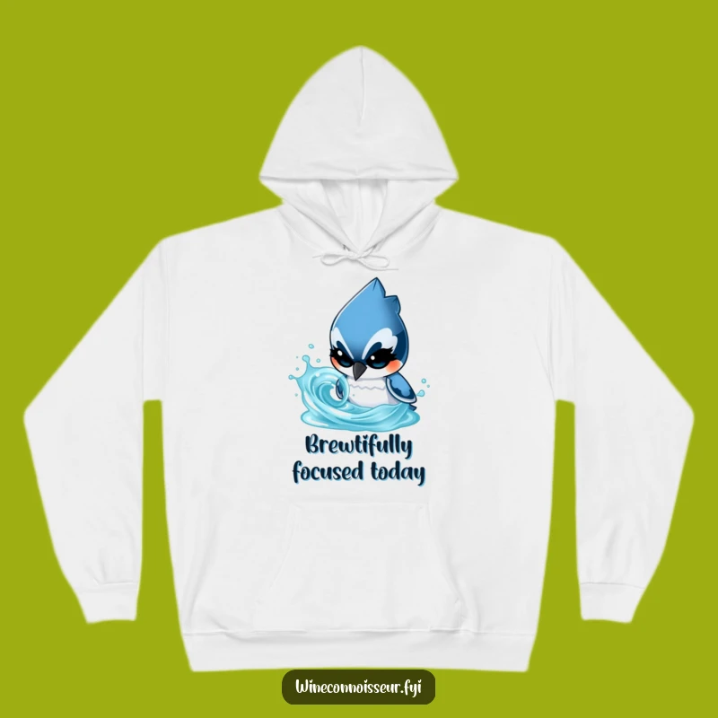 Funny Blue Jay Scientist Hoodie: Determined Character Analyzing Liquid, Cozy Gift