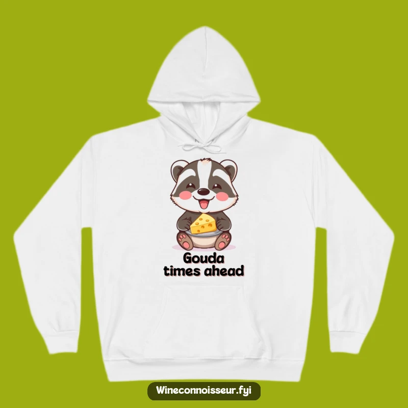Funny Cozy Badger Cheese Hoodie: Warm Pairing Gift