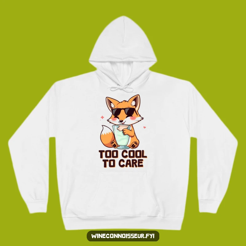 Funny Fox Wine Hoodie: Cozy Kawaii Comfort, Perfect Relaxing Gift