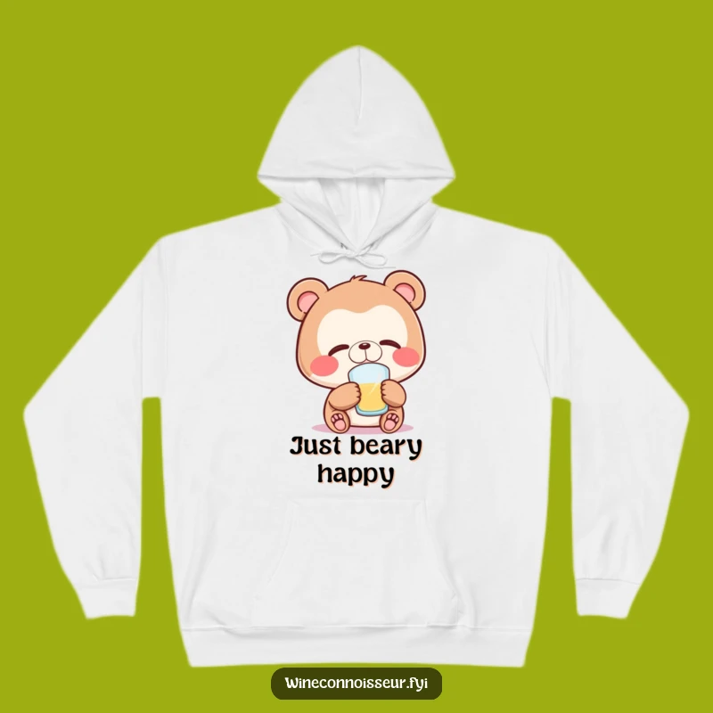 Funny Bear Sipping Hoodie - Cozy Relaxation Gear, Gift Idea