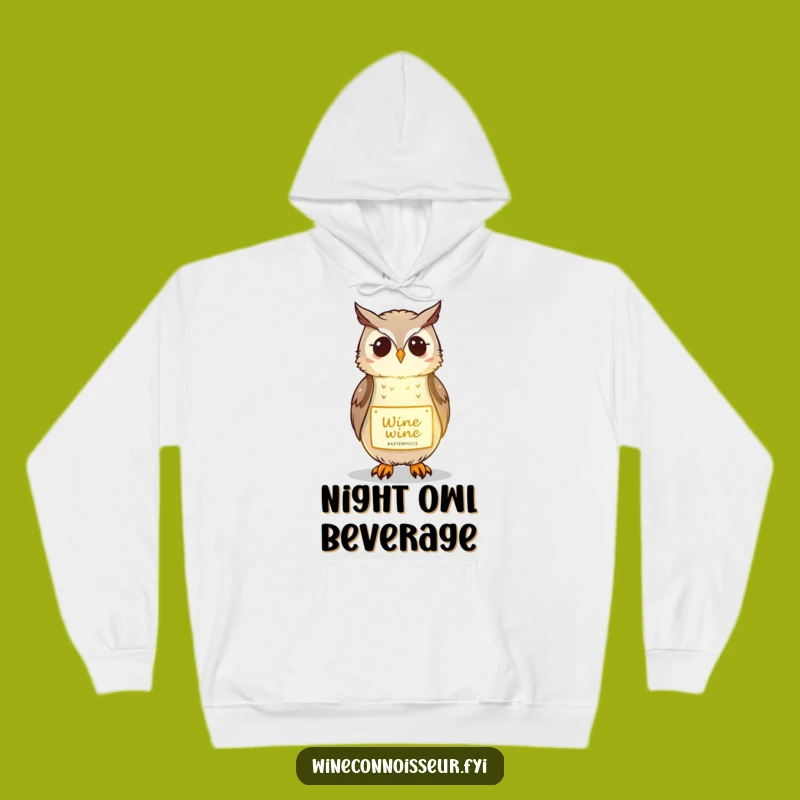 Funny Owl Wine Hoodie: Cozy Illumination & Drinking Humor Gift