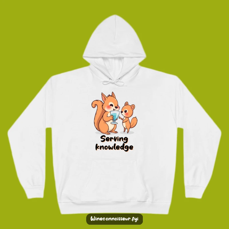 Cozy Funny Wise Squirrel Sharing Hoodie: Warmth and Wisdom, Perfect Funny Gift