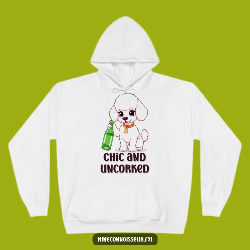 Warm Funny White Poodle Hoodie - Cozy and Chic Funny Gift for Poodle Enthusiasts