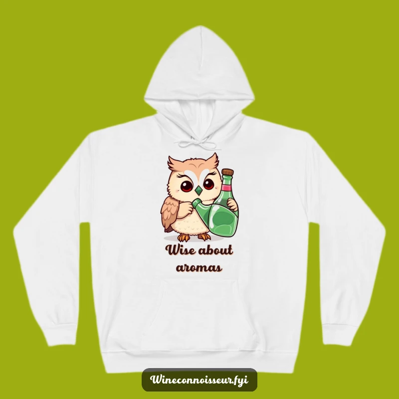 Funny Owl Sniffing Bottle Hoodie, Cozy & Thoughtful Character Apparel Gift