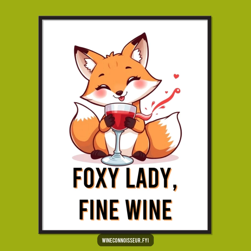 Free Printable Fox Wine Wall Art - Funny Downloadable Decor for Chic Spaces
