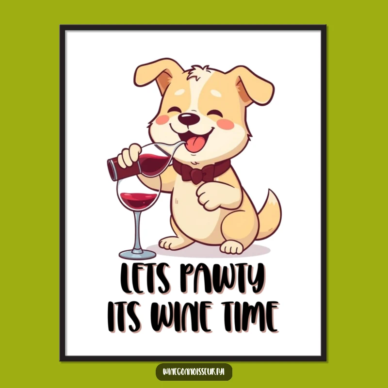 Free Printable Dog Wine Wall Art - Funny Downloadable Decor for Pet Lovers