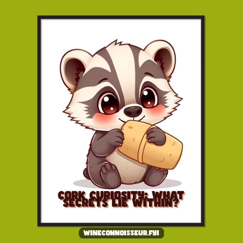 Free Printable Wall Art: Curious Badger Cork Examination Downloadable Decor