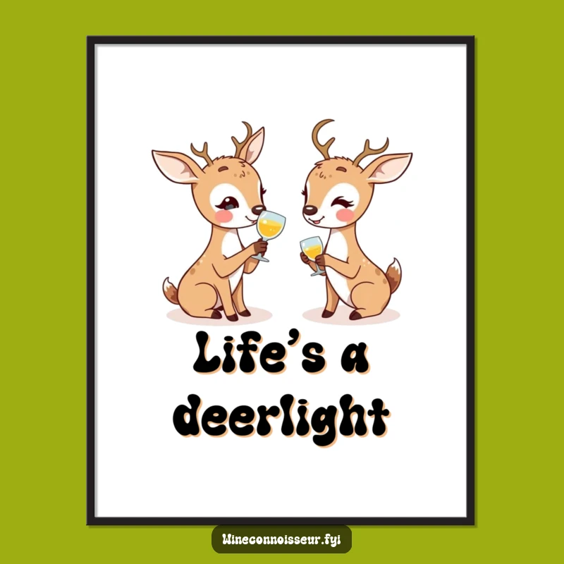 Funny Free Printable Wall Art: Chatty Kawaii Deer for a Lively Decor