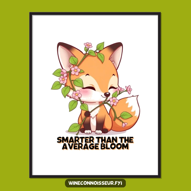 Funny Free Printable Wall Art: Fox Vine Delight, Whimsical Downloadable Art