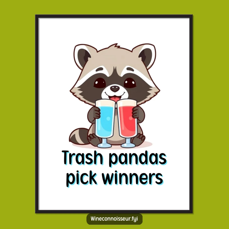 Free Printable Wall Art: Raccoon's Colorful Analysis