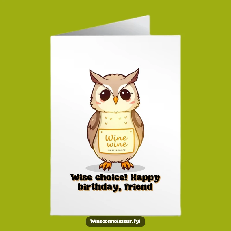 Free Printable Birthday Card: Wise Kawaii Owl Illuminating for a Special Celebration