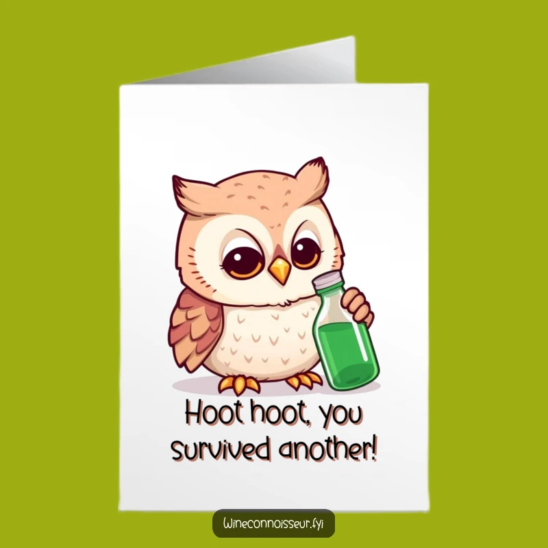 Free Printable Owl Expert Birthday Card - Funny Downloadable Gift for a Wise Friend