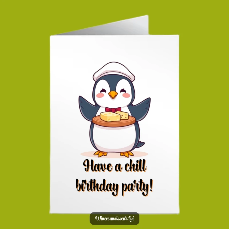Funny Free Printable Penguin Card: Cheesy Birthday Server Downloadable Gift