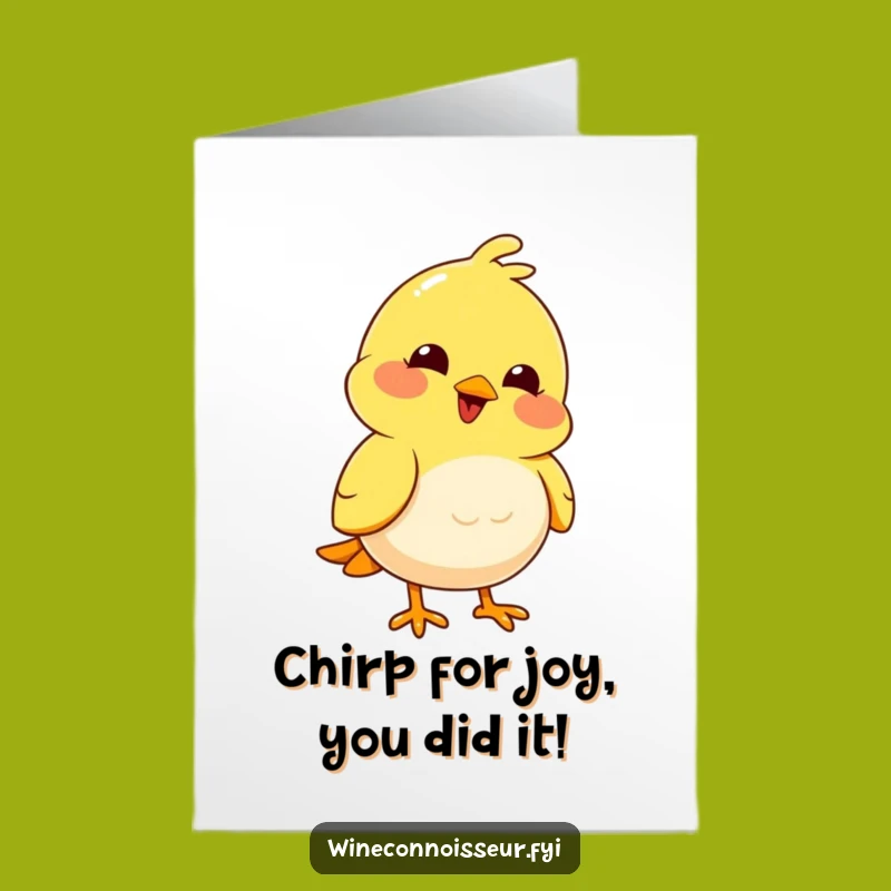 Free Printable Congrats Card: Bird Approval Nod, Hilarious Downloadable Gift!
