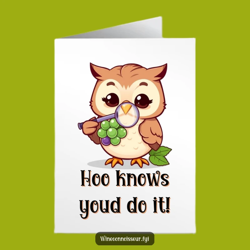 Free Printable Congrats Card: Owl Grape Discovery Theme, Funny Downloadable Gift