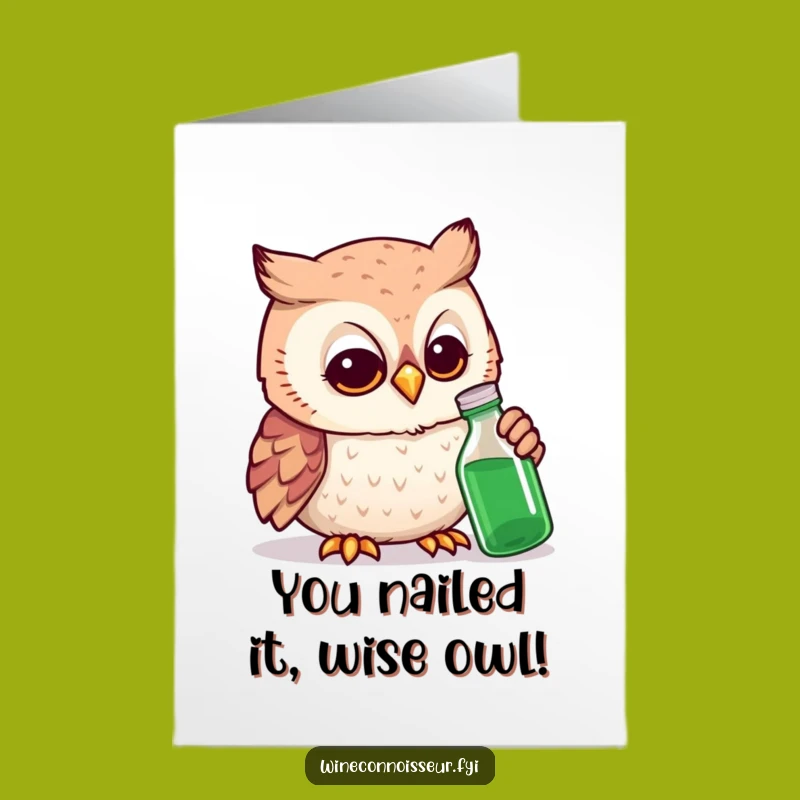 Free Printable Owl Congratulations Card - Funny Downloadable Gift for Achievements