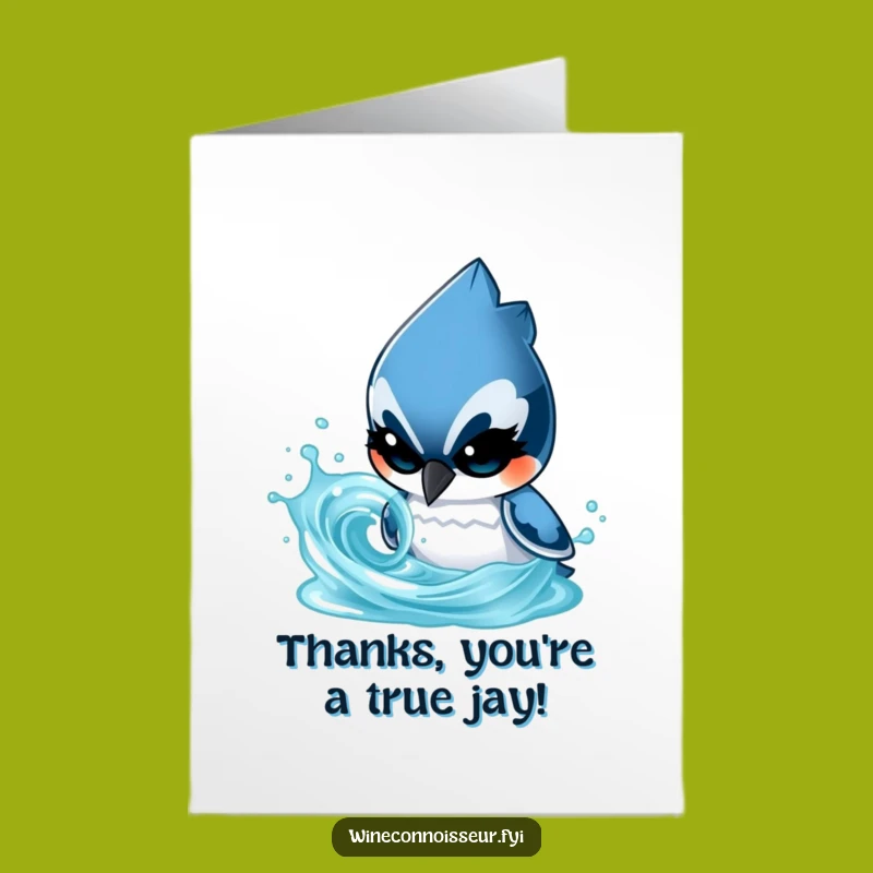 Free Printable Blue Jay Thank You Card: Analyze Your Gratitude With This Focused Downloadable Gift