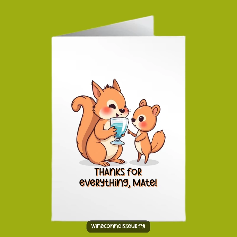 Free Printable Squirrel Thank You Card: Wise Offer Downloadable
