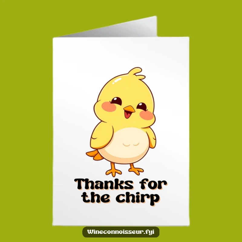 Free Printable Thank You Card: Bird Nod Gratitude, Funny Downloadable Gift!