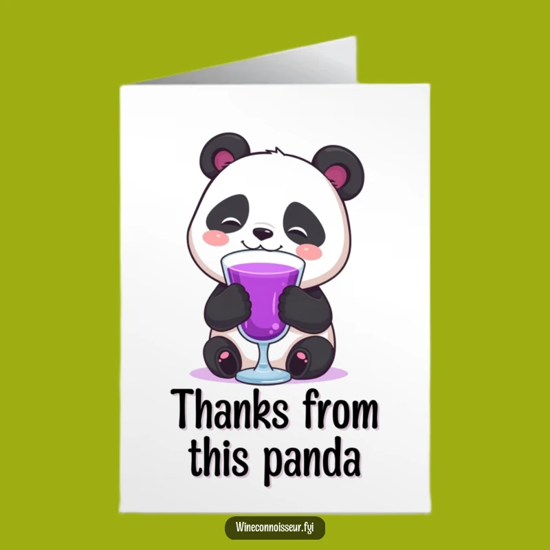 Free Printable Thank You Card: Panda Toast, Gracious Downloadable Gift Expressing Thanks