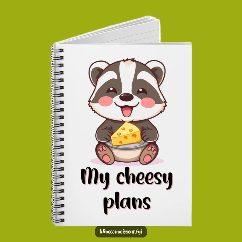 Funny Badger Cheese Notebook: Joyful Pairing for Notes