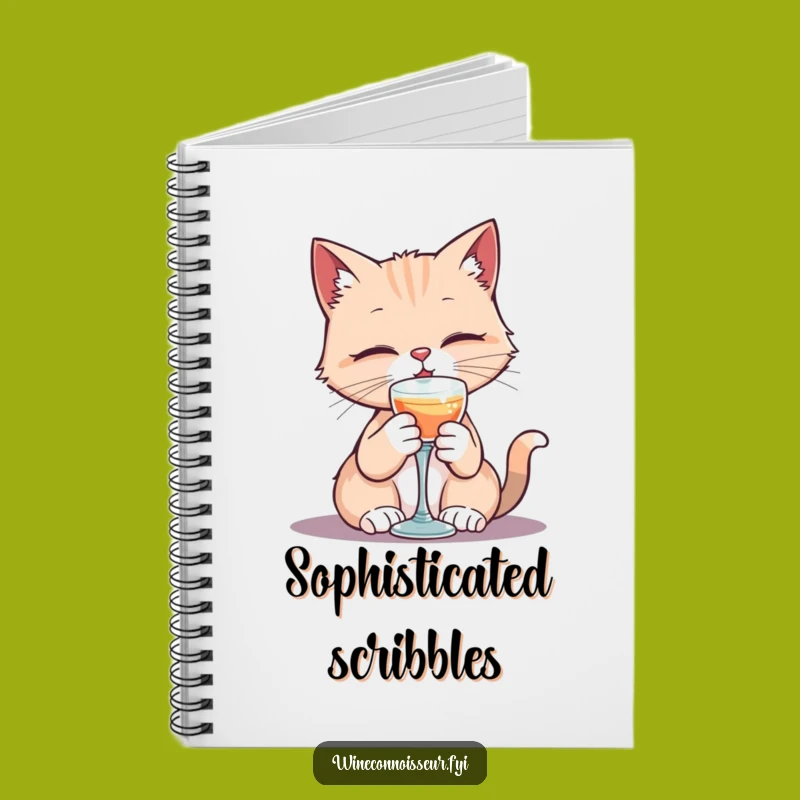 Funny Cat Goblet Notebook: Elegant Journal for Feline Thoughts & Ideas