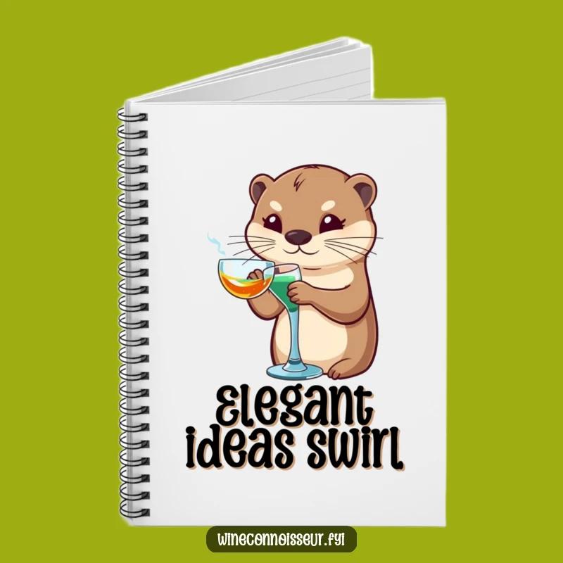 Funny Otter Swirling Notebook - Sophisticated Journal, Gift