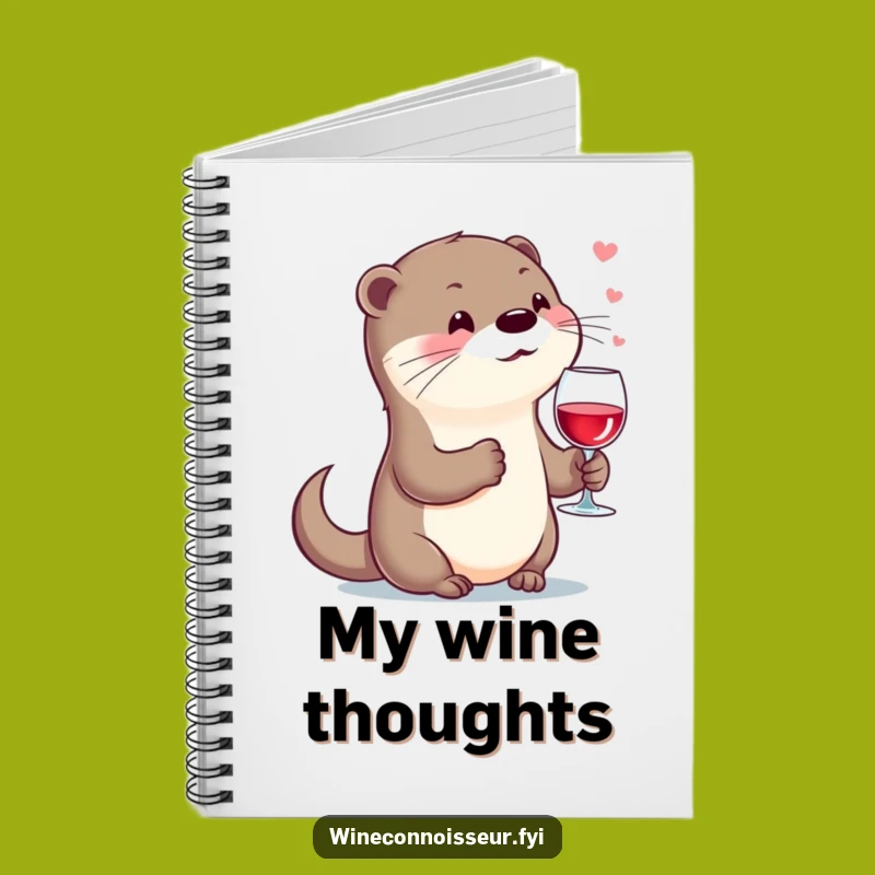 Funny Otter Wine Notebook: Kawaii Journal, Perfect Gift for Writers