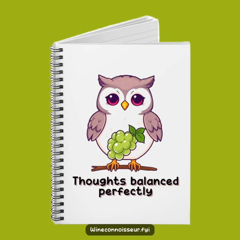 Funny Proud Owl Notebook - Grape Beak Balancing Journal Gift
