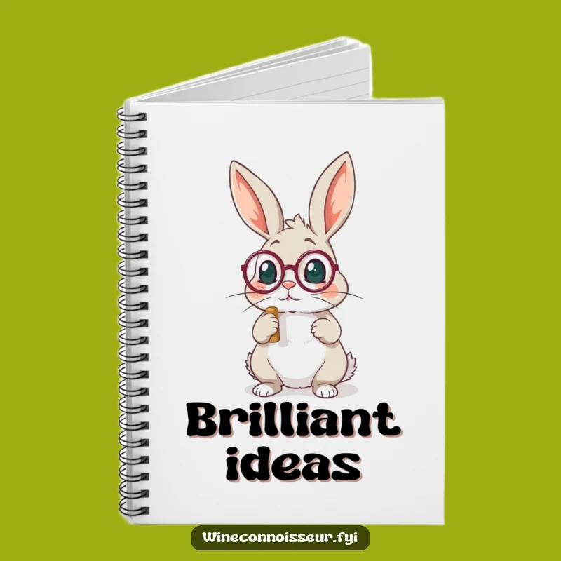 Funny Rabbit Monocle Notebook: Jot Down Your Smart Ideas!