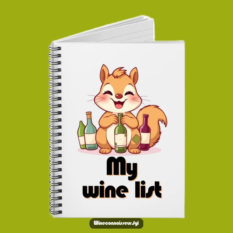 Funny Squirrel Wine Notebook: Jot Down Notes with Adorable Charm