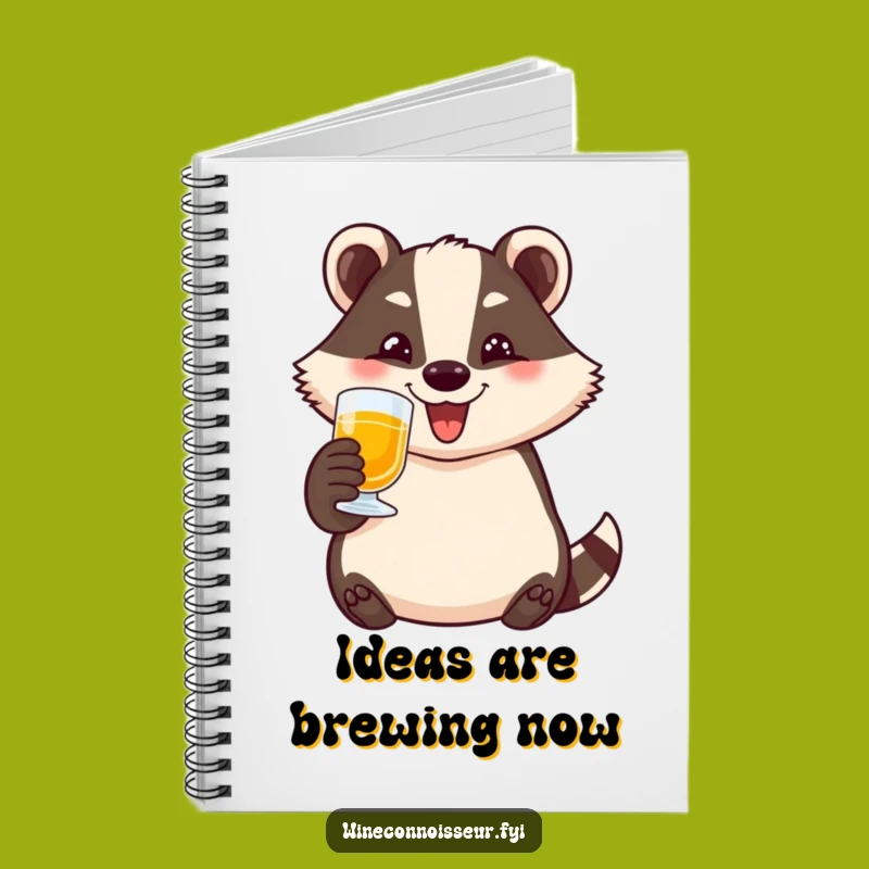 Funny Badger Toasting Notebook: Jot Down Laughs and Ideas