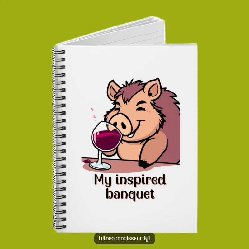 Funny Boar Wine Notebook: Capture Jovial Thoughts and Ideas