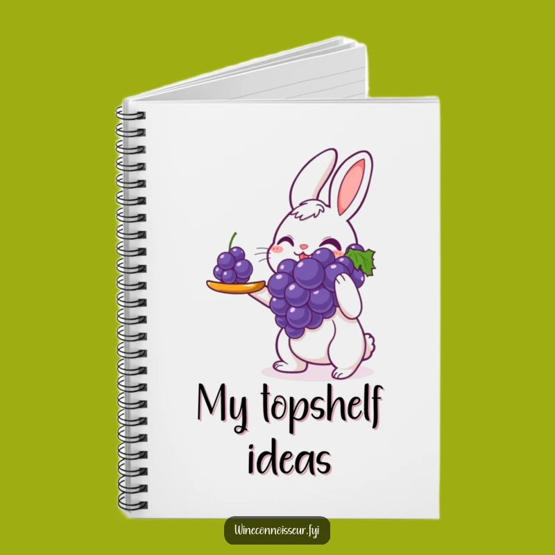 Funny Rabbit Service Notebook: Perfect Grape Notes, Great Funny Gift