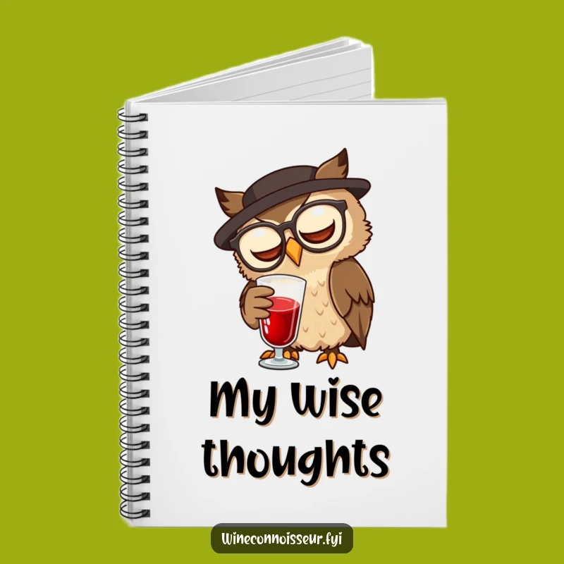 Funny Owl Sommelier Notebook: Wise Character Journal for Wine Notes