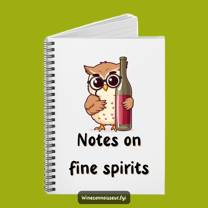 Funny Owl's Wine Journal - Notebook for Thoughts and Tastings, Perfect Humorous Gift