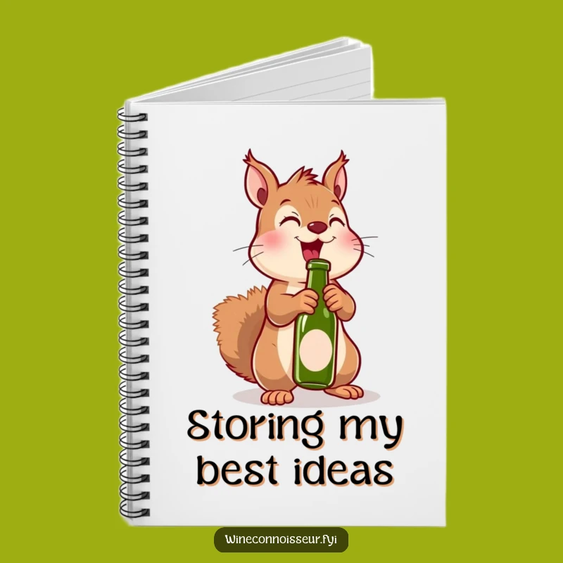 Funny Squirrel Bottle Notebook: Excited Journal for Party Ideas & Notes