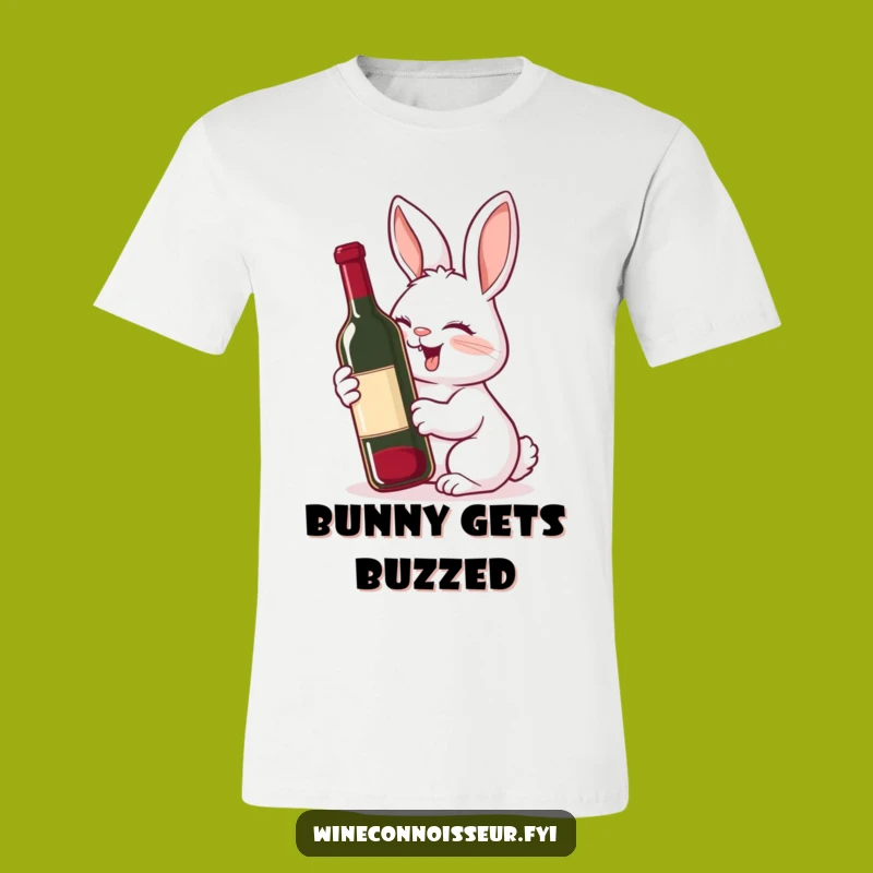 Funny Rabbit Wine T-Shirt: Giggling Sniffer Tee Gift
